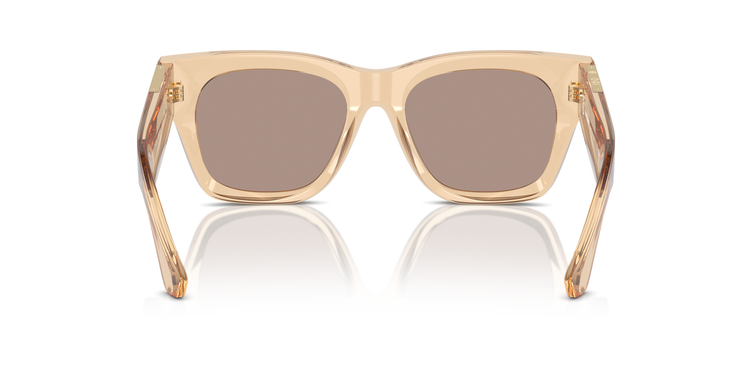 Burberry BE4424 40635A Marrón claro y Dorado espejado Flash vista 4