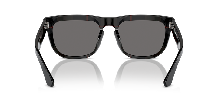Burberry BE4431U 412181 Negro Sobre Cuadriculado Vintage / Gris oscuro polarizado vista 4