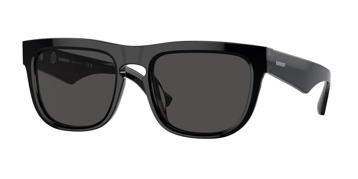 Burberry BE4431U 412187 Negro Sobre Cuadriculado Vintage / Gris oscuro vista 1