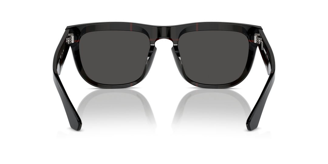 Burberry BE4431U 412187 Negro Sobre Cuadriculado Vintage / Gris oscuro vista 4