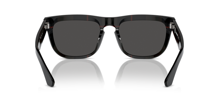 Burberry BE4431U 412187 Negro Sobre Cuadriculado Vintage / Gris oscuro vista 4