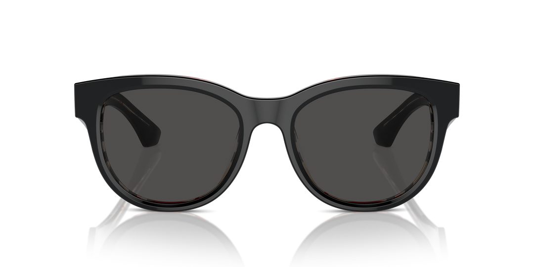Burberry BE4432U 412187 Negro Sobre Cuadriculado Vintage / Gris oscuro vista 5