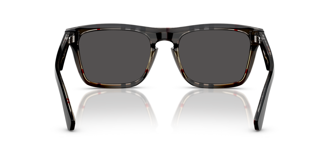 Burberry BE4434 412187 Negro Sobre Cuadriculado Vintage / Gris oscuro vista 4