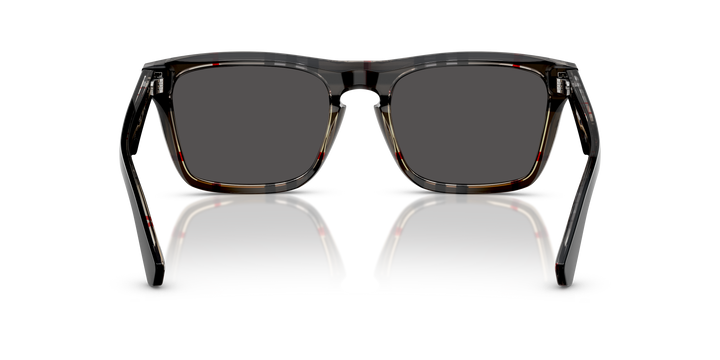 Burberry BE4434 412187 Negro Sobre Cuadriculado Vintage / Gris oscuro vista 4