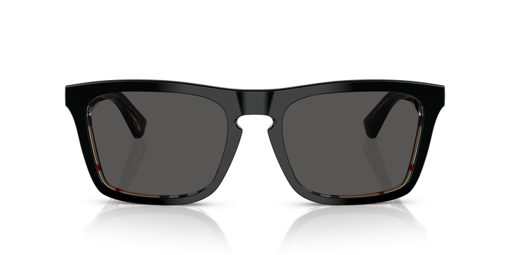 Burberry BE4434 412187 Negro Sobre Cuadriculado Vintage / Gris oscuro vista 5