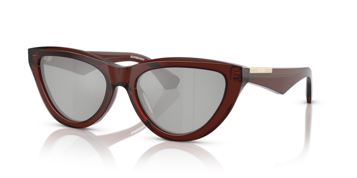 Burberry BE4436U 41448V Marrón / Transparente y Plateado espejado 80 vista 2