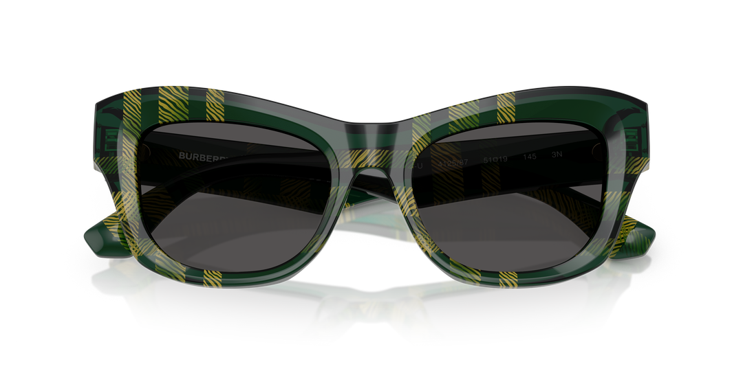 Burberry BE4442U 412587 Cuadriculado Verde / Gris oscuro vista 6