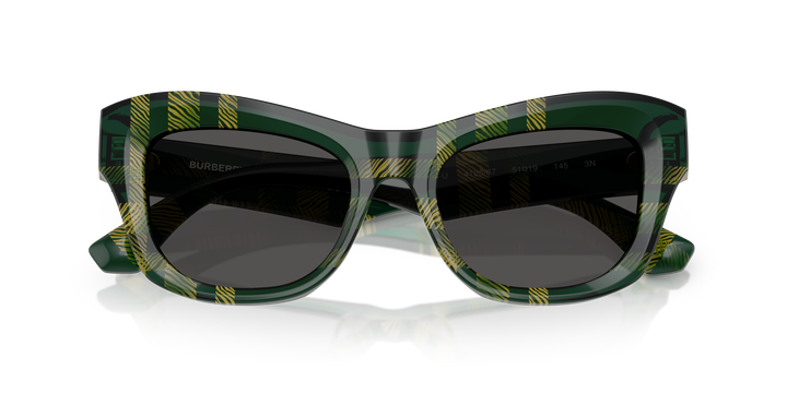 Burberry BE4442U 412587 Cuadriculado Verde / Gris oscuro vista 6