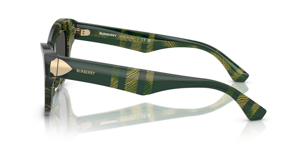 Burberry BE4442U 412587 Cuadriculado Verde / Gris oscuro vista 3