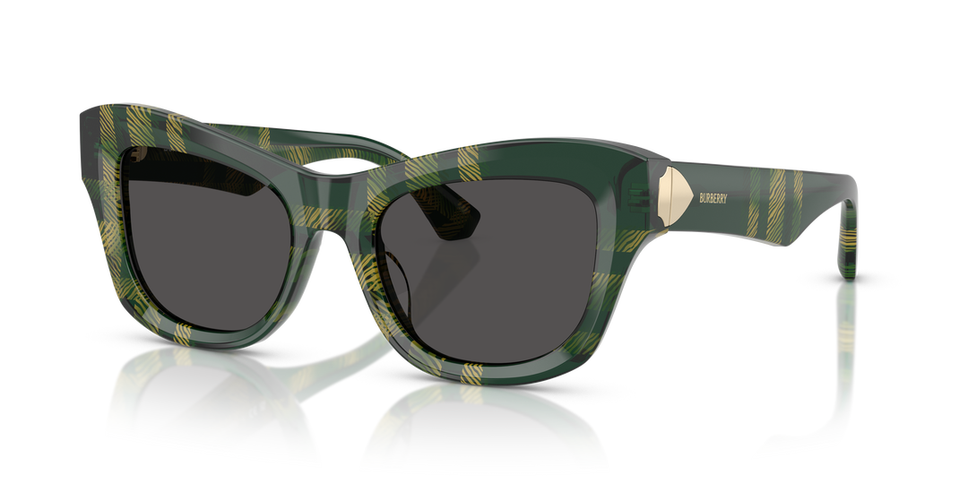 Burberry BE4442U 412587 Cuadriculado Verde / Gris oscuro vista 2