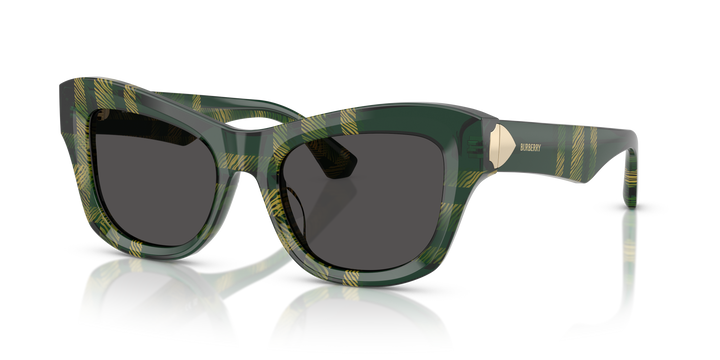 Burberry BE4442U 412587 Cuadriculado Verde / Gris oscuro vista 2