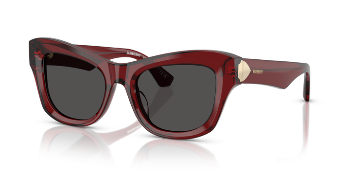 Burberry BE4442U 412887 Burdeos / Gris oscuro vista 2
