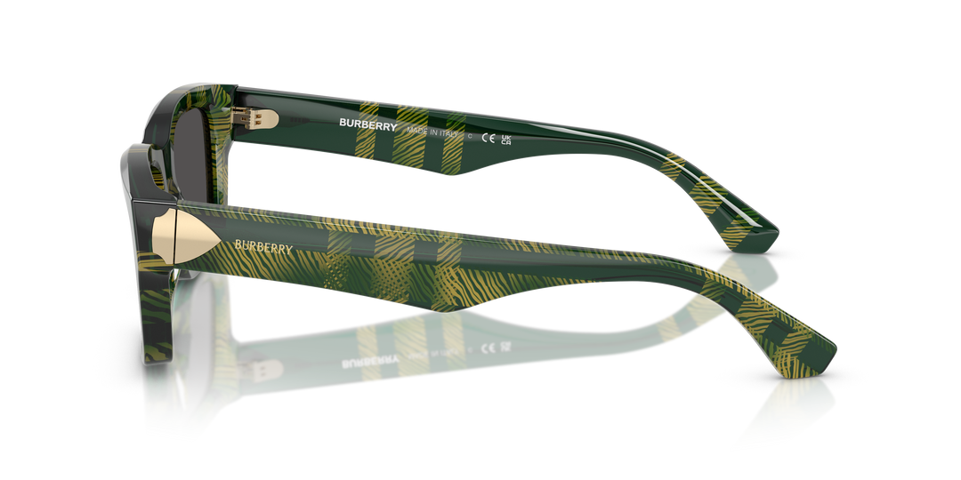 Burberry BE4443 412587 Cuadriculado Verde / Gris oscuro vista 3