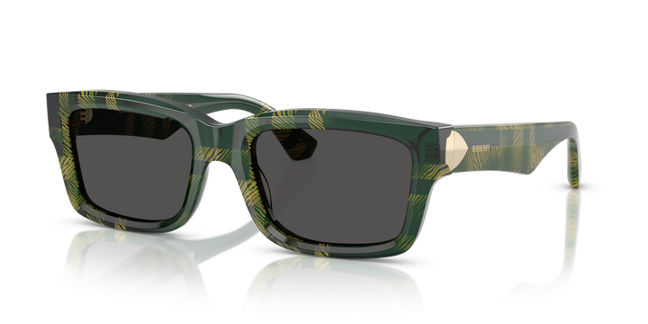 Burberry BE4443 412587 Cuadriculado Verde / Gris oscuro vista 2