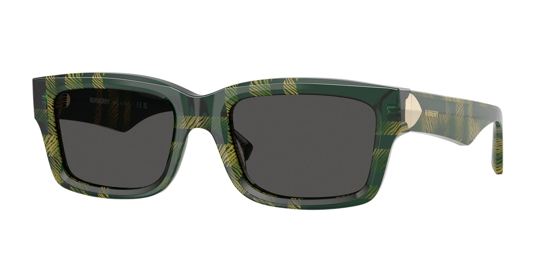 Burberry BE4443 412587 Cuadriculado Verde / Gris oscuro vista 1
