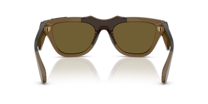 Burberry BE4445U 414373 Verde / Marrón oscuro vista 4
