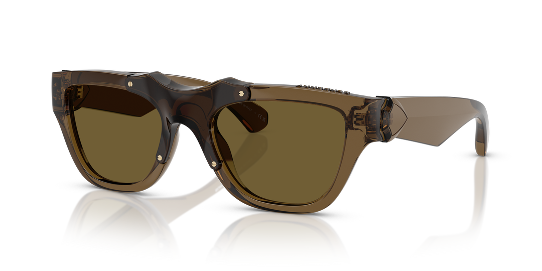 Burberry BE4445U 414373 Verde / Marrón oscuro vista 2