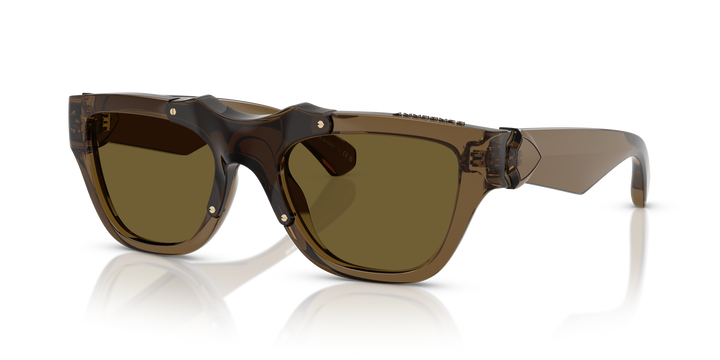 Burberry BE4445U 414373 Verde / Marrón oscuro vista 2