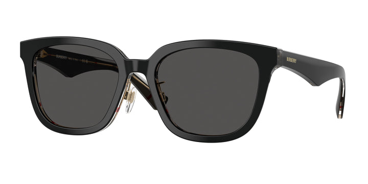 Burberry Be4446D 412187 Negro sobre Cuadriculado Vintage / Gris Oscuro