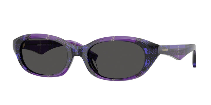 Burberry BE4447D 411387 Violeta De Cuadros / Gris oscuro vista 1