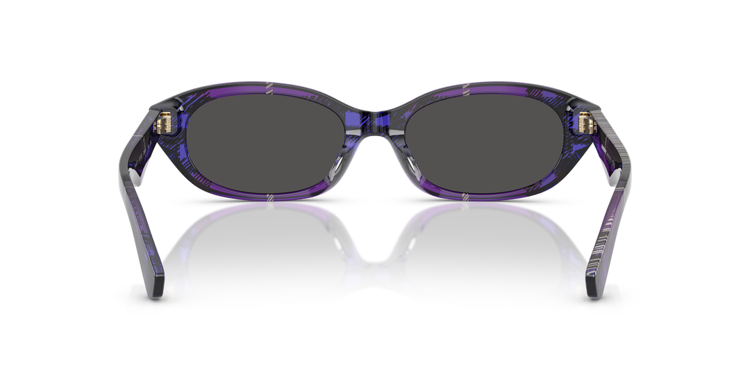 Burberry BE4447D 411387 Violeta De Cuadros / Gris oscuro vista 4