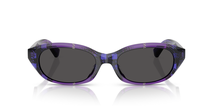 Burberry BE4447D 411387 Violeta De Cuadros / Gris oscuro vista 5