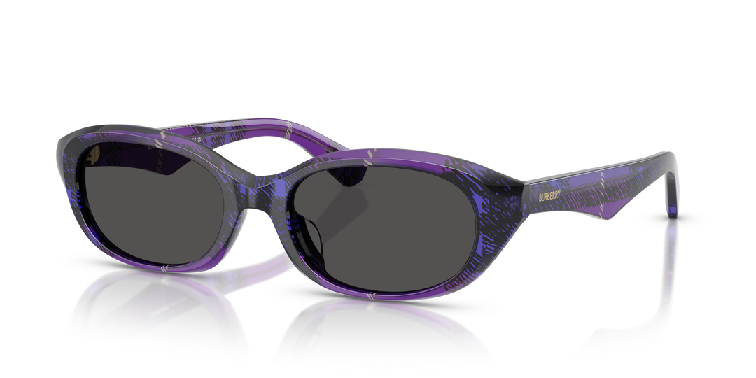 Burberry BE4447D 411387 Violeta De Cuadros / Gris oscuro vista 2