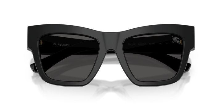 Burberry BE4449 300187 Negro / Gris oscuro vista 6