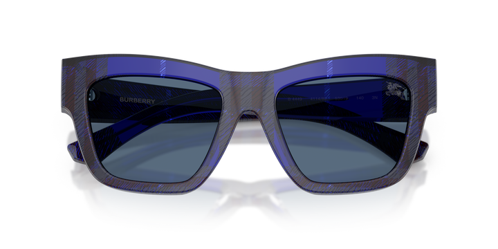 Burberry BE4449 411480 Azul De Cuadros / Azul oscuro vista 6