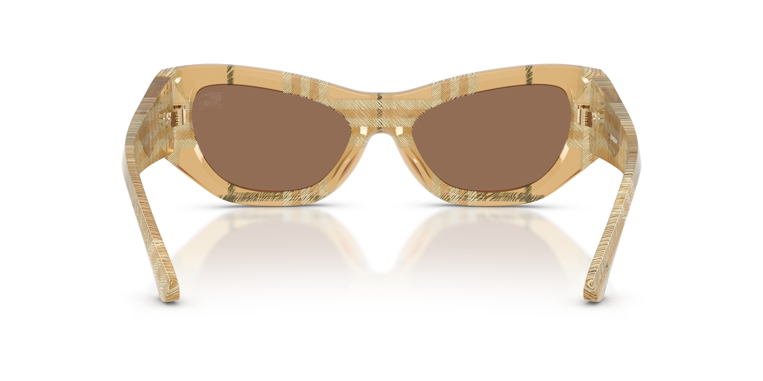 Burberry BE4450U 415773 Beige A Cuadros / Marrón oscuro vista 4