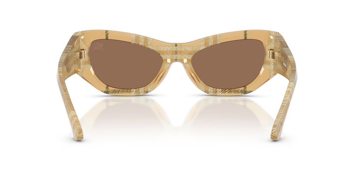 Burberry BE4450U 415773 Beige A Cuadros / Marrón oscuro vista 4