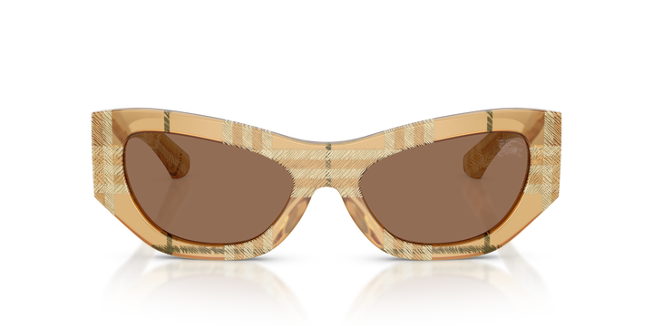 Burberry BE4450U 415773 Beige A Cuadros / Marrón oscuro vista 5