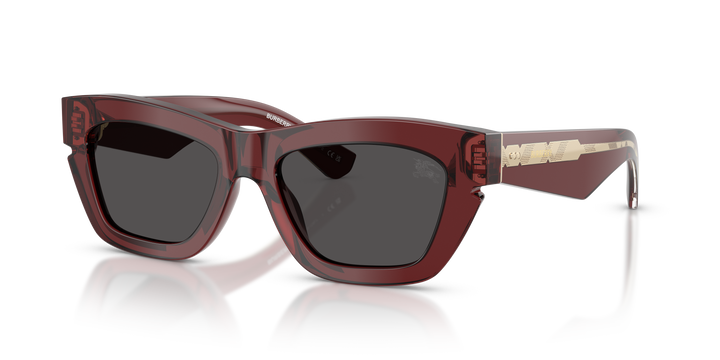 Burberry BE4454 412887 Burdeos / Gris oscuro vista 2