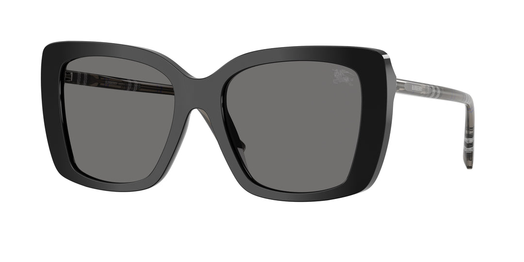 Burberry BE4456 416581 Negro / Gris oscuro polarizado vista 1