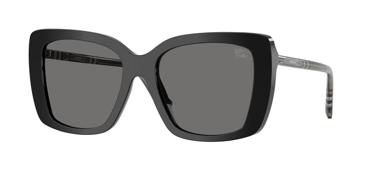 Burberry BE4456 416581 Negro / Gris oscuro polarizado vista 1