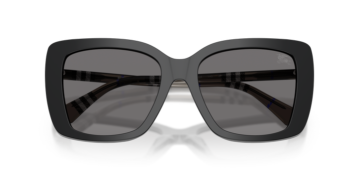 Burberry BE4456 416581 Negro / Gris oscuro polarizado vista 6