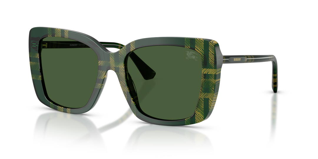 Burberry BE4456 416971 Cuadriculado Verde / Verde oscuro vista 2