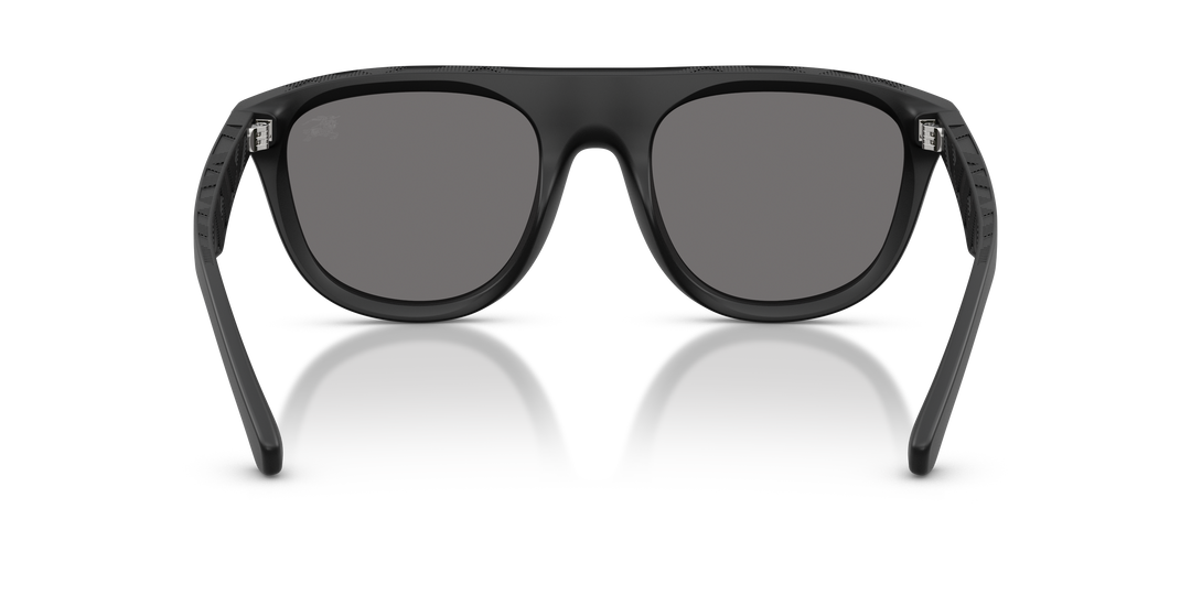 Burberry BE4459U 346481 Negro mate / Gris oscuro polarizado vista 4