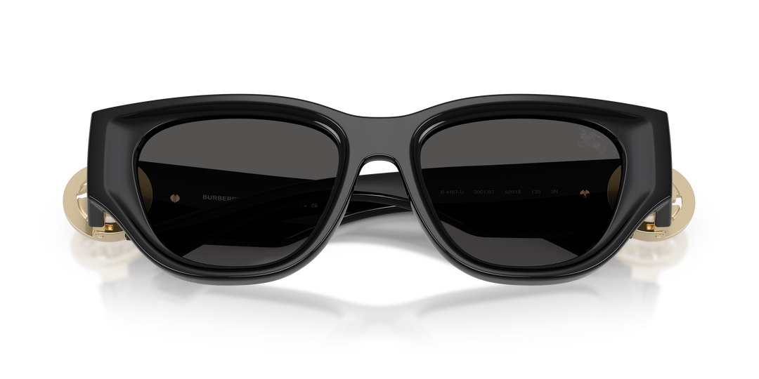 Burberry BE4467U 300187 Negro / Gris oscuro vista 6