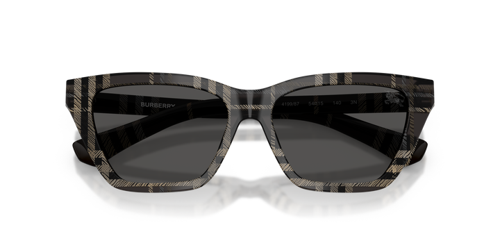 Burberry BE4468 419987 Cuadriculado Gris / Gris oscuro vista 6