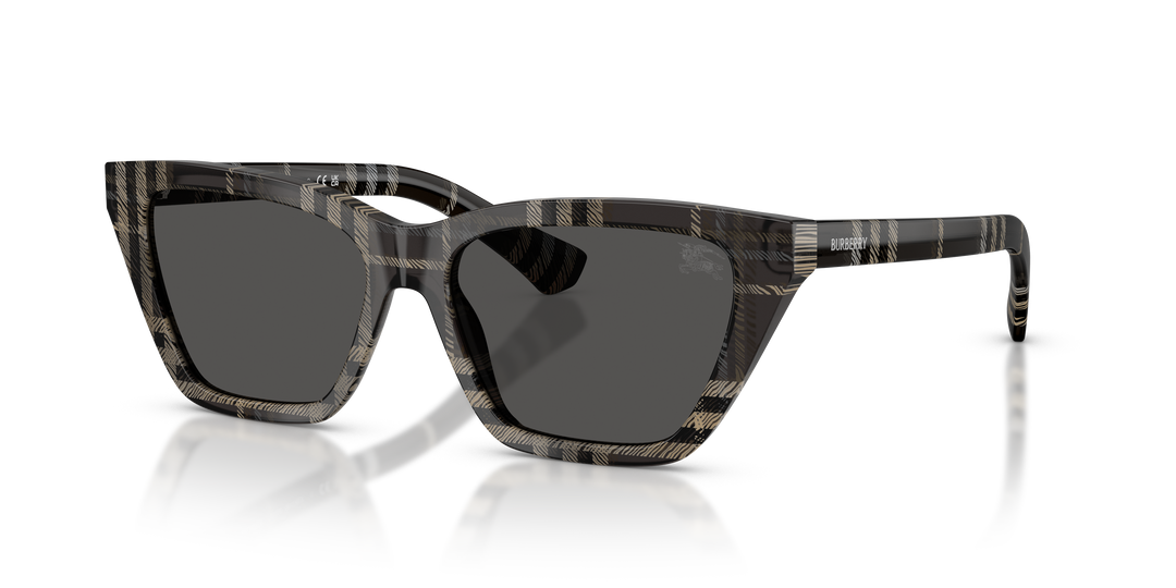 Burberry BE4468 419987 Cuadriculado Gris / Gris oscuro vista 2
