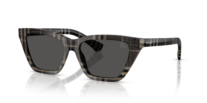 Burberry BE4468 419987 Cuadriculado Gris / Gris oscuro vista 2