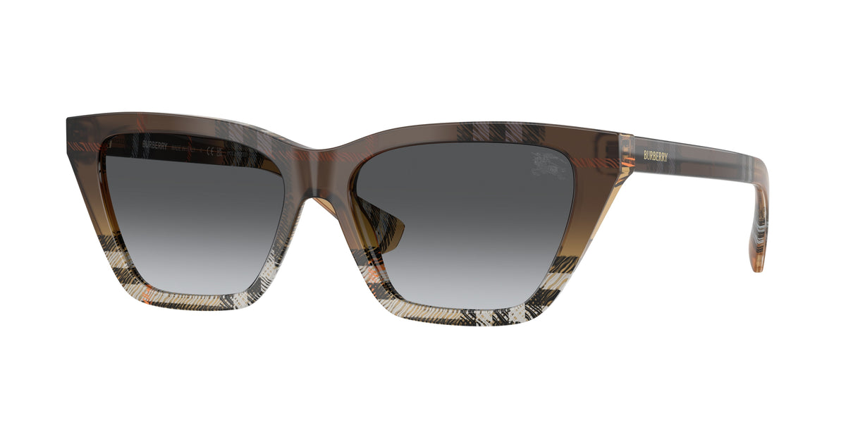 BURBERRY BE4468 · 54mm / Arena A Cuadros / Gris Degradado polarizado