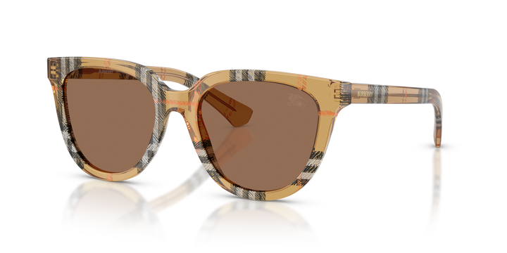 Burberry BE4469 416373 Arena A Cuadros / Marrón oscuro vista 2