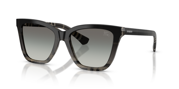 Burberry BE4470 420011 Cuadriculado Gris / Gris degradé vista 2