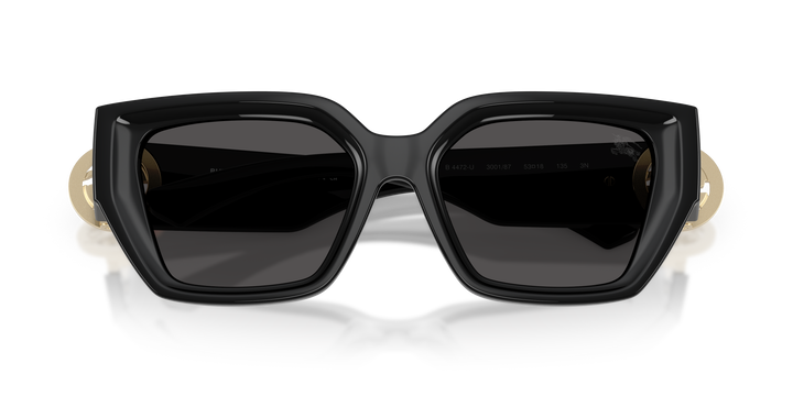Burberry BE4472U 300187 Negro / Gris oscuro vista 6