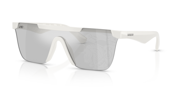 Burberry BE4480D 417269 Blanco / Gris claro Espejo Plateado vista 2