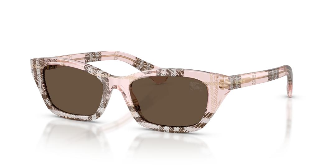Burberry BE4488 422173 Cuadriculado Rosa / Marrón vista 2