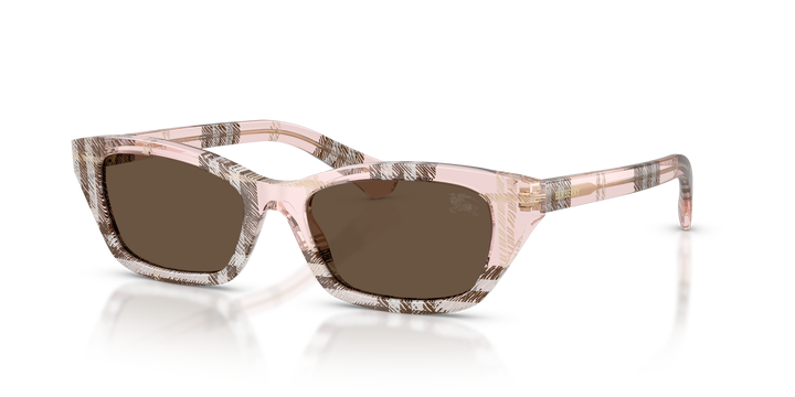 Burberry BE4488 422173 Cuadriculado Rosa / Marrón vista 2