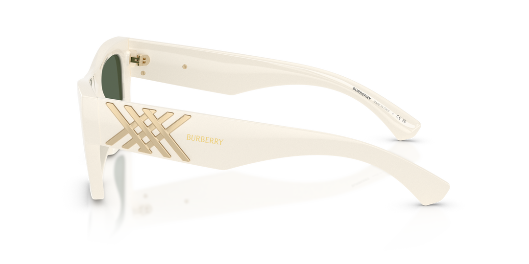 Burberry BE4490U 421871 Blanco / Verde oscuro vista 3